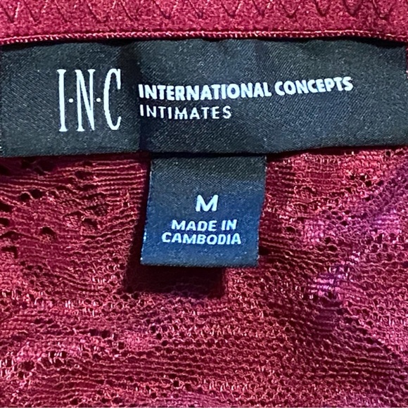 INC International Concepts Lace-Trimmed Knit Chemise Nightgown Rhododendron - Picture 6 of 9